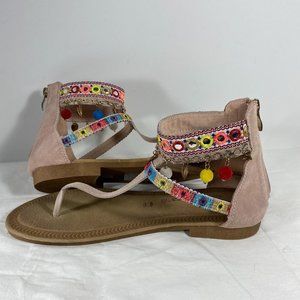 Vintage Havana Sandals Charlize Ankle Pink Suede